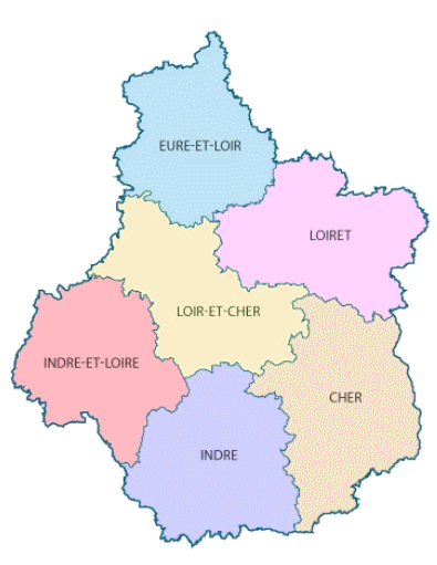 region centre departements